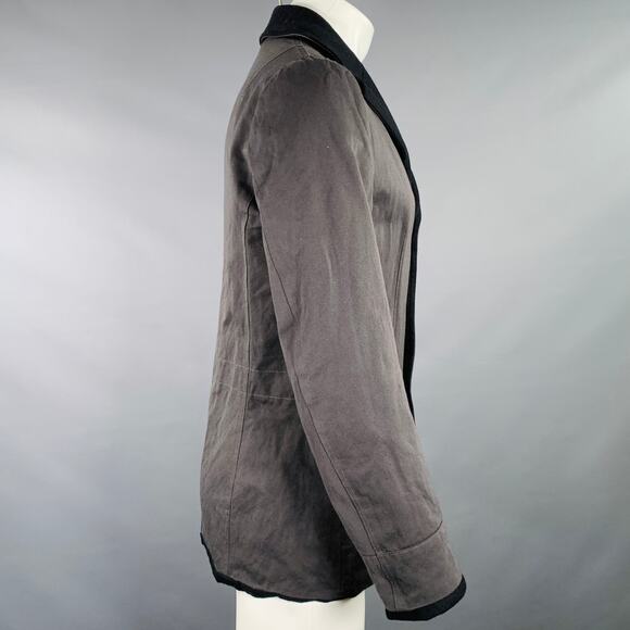SAGE DE CRET Size M Black Grey Reversible Nylon Blend Jacket - Picture 3 of 7